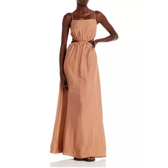 Moon River Cutout Waist Maxi Dress Terracotta Size L 1024 - Picture 1 of 1